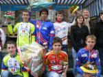 Podium Minimes Cadets avec Mr ROSSIGNOL Maire de Coudray et les hotesses